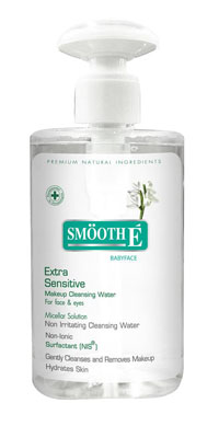 Smooth E Extra Sensitive Makeup Cleansing water for face & eyes 300ml.